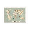 Picture of Animal Map _GroupedProduct_Rectangle_Landscape_Framed_Matted_