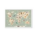Picture of Animal Map _GroupedProduct_Rectangle_Landscape_Framed_Matted_