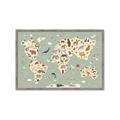 Picture of Animal Map _GroupedProduct_Rectangle_Landscape_Framed_Matted_