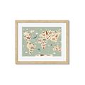 Picture of Animal Map _GroupedProduct_Rectangle_Landscape_Framed_Matted_
