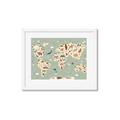 Picture of Animal Map _GroupedProduct_Rectangle_Landscape_Framed_Matted_