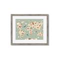 Picture of Animal Map _GroupedProduct_Rectangle_Landscape_Framed_Matted_