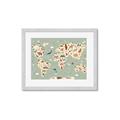 Picture of Animal Map _GroupedProduct_Rectangle_Landscape_Framed_Matted_