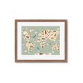 Picture of Animal Map _GroupedProduct_Rectangle_Landscape_Framed_Matted_