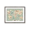 Picture of Animal Map _GroupedProduct_Rectangle_Landscape_Framed_Matted_