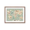Picture of Animal Map _GroupedProduct_Rectangle_Landscape_Framed_Matted_