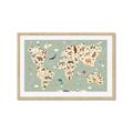 Picture of Animal Map _GroupedProduct_Rectangle_Landscape_Framed_Matted_