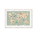 Picture of Animal Map _GroupedProduct_Rectangle_Landscape_Framed_Matted_