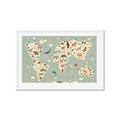 Picture of Animal Map _GroupedProduct_Rectangle_Landscape_Framed_Matted_