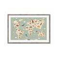 Picture of Animal Map _GroupedProduct_Rectangle_Landscape_Framed_Matted_