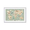 Picture of Animal Map _GroupedProduct_Rectangle_Landscape_Framed_Matted_