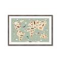 Picture of Animal Map _GroupedProduct_Rectangle_Landscape_Framed_Matted_