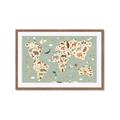 Picture of Animal Map _GroupedProduct_Rectangle_Landscape_Framed_Matted_