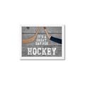 Picture of Great Day for Hockey on Wood _GroupedProduct_Rectangle_Landscape_Mini_ _GroupedProduct_Rectangle_Landscape_Framed_Matted_
