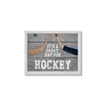 Picture of Great Day for Hockey on Wood _GroupedProduct_Rectangle_Landscape_Mini_ _GroupedProduct_Rectangle_Landscape_Framed_Matted_