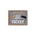 Picture of Great Day for Hockey on Wood _GroupedProduct_Rectangle_Landscape_Mini_ _GroupedProduct_Rectangle_Landscape_Framed_Matted_