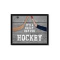 Picture of Great Day for Hockey on Wood _GroupedProduct_Rectangle_Landscape_Mini_ _GroupedProduct_Rectangle_Landscape_Framed_Matted_