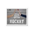 Picture of Great Day for Hockey on Wood _GroupedProduct_Rectangle_Landscape_Mini_ _GroupedProduct_Rectangle_Landscape_Framed_Matted_