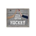Picture of Great Day for Hockey on Wood _GroupedProduct_Rectangle_Landscape_Mini_ _GroupedProduct_Rectangle_Landscape_Framed_Matted_