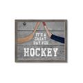 Picture of Great Day for Hockey on Wood _GroupedProduct_Rectangle_Landscape_Mini_ _GroupedProduct_Rectangle_Landscape_Framed_Matted_