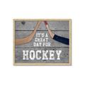 Picture of Great Day for Hockey on Wood _GroupedProduct_Rectangle_Landscape_Mini_ _GroupedProduct_Rectangle_Landscape_Framed_Matted_