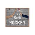 Picture of Great Day for Hockey on Wood _GroupedProduct_Rectangle_Landscape_Mini_ _GroupedProduct_Rectangle_Landscape_Framed_Matted_