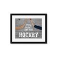 Picture of Great Day for Hockey on Wood _GroupedProduct_Rectangle_Landscape_Mini_ _GroupedProduct_Rectangle_Landscape_Framed_Matted_