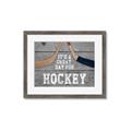 Picture of Great Day for Hockey on Wood _GroupedProduct_Rectangle_Landscape_Mini_ _GroupedProduct_Rectangle_Landscape_Framed_Matted_