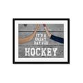 Picture of Great Day for Hockey on Wood _GroupedProduct_Rectangle_Landscape_Mini_ _GroupedProduct_Rectangle_Landscape_Framed_Matted_