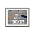 Picture of Great Day for Hockey on Wood _GroupedProduct_Rectangle_Landscape_Mini_ _GroupedProduct_Rectangle_Landscape_Framed_Matted_
