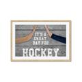 Picture of Great Day for Hockey on Wood _GroupedProduct_Rectangle_Landscape_Mini_ _GroupedProduct_Rectangle_Landscape_Framed_Matted_