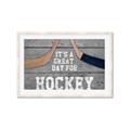 Picture of Great Day for Hockey on Wood _GroupedProduct_Rectangle_Landscape_Mini_ _GroupedProduct_Rectangle_Landscape_Framed_Matted_