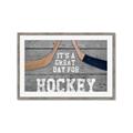 Picture of Great Day for Hockey on Wood _GroupedProduct_Rectangle_Landscape_Mini_ _GroupedProduct_Rectangle_Landscape_Framed_Matted_