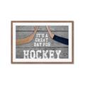 Picture of Great Day for Hockey on Wood _GroupedProduct_Rectangle_Landscape_Mini_ _GroupedProduct_Rectangle_Landscape_Framed_Matted_
