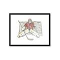 Picture of Goalie in Net _GroupedProduct_Rectangle_Landscape_Mini_ _GroupedProduct_Rectangle_Landscape_Framed_Matted_