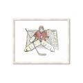 Picture of Goalie in Net _GroupedProduct_Rectangle_Landscape_Mini_ _GroupedProduct_Rectangle_Landscape_Framed_Matted_