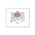 Picture of Goalie in Net _GroupedProduct_Rectangle_Landscape_Mini_ _GroupedProduct_Rectangle_Landscape_Framed_Matted_