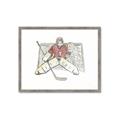 Picture of Goalie in Net _GroupedProduct_Rectangle_Landscape_Mini_ _GroupedProduct_Rectangle_Landscape_Framed_Matted_