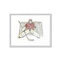 Picture of Goalie in Net _GroupedProduct_Rectangle_Landscape_Mini_ _GroupedProduct_Rectangle_Landscape_Framed_Matted_