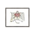 Picture of Goalie in Net _GroupedProduct_Rectangle_Landscape_Mini_ _GroupedProduct_Rectangle_Landscape_Framed_Matted_
