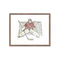 Picture of Goalie in Net _GroupedProduct_Rectangle_Landscape_Mini_ _GroupedProduct_Rectangle_Landscape_Framed_Matted_