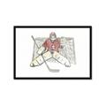 Picture of Goalie in Net _GroupedProduct_Rectangle_Landscape_Mini_ _GroupedProduct_Rectangle_Landscape_Framed_Matted_