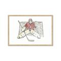 Picture of Goalie in Net _GroupedProduct_Rectangle_Landscape_Mini_ _GroupedProduct_Rectangle_Landscape_Framed_Matted_