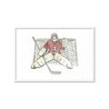 Picture of Goalie in Net _GroupedProduct_Rectangle_Landscape_Mini_ _GroupedProduct_Rectangle_Landscape_Framed_Matted_