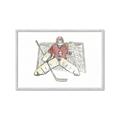 Picture of Goalie in Net _GroupedProduct_Rectangle_Landscape_Mini_ _GroupedProduct_Rectangle_Landscape_Framed_Matted_