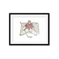 Picture of Goalie in Net _GroupedProduct_Rectangle_Landscape_Mini_ _GroupedProduct_Rectangle_Landscape_Framed_Matted_