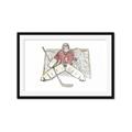 Picture of Goalie in Net _GroupedProduct_Rectangle_Landscape_Mini_ _GroupedProduct_Rectangle_Landscape_Framed_Matted_