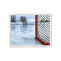 Picture of Red and White Hockey Goal _GroupedProduct_Rectangle_Landscape_Mini_ _GroupedProduct_Rectangle_Landscape_Framed_Matted_