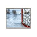 Picture of Red and White Hockey Goal _GroupedProduct_Rectangle_Landscape_Mini_ _GroupedProduct_Rectangle_Landscape_Framed_Matted_