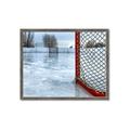 Picture of Red and White Hockey Goal _GroupedProduct_Rectangle_Landscape_Mini_ _GroupedProduct_Rectangle_Landscape_Framed_Matted_